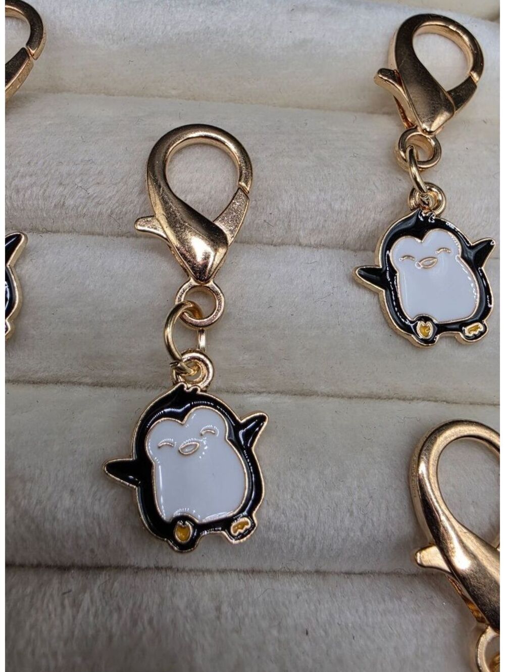 Cute Penguin Charm Keychains Set of 5